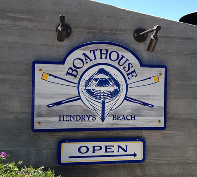 Boathouse, Hendry's Beach, Santa Barbara, California, Lighting by Trish Odenthal Lighting Design